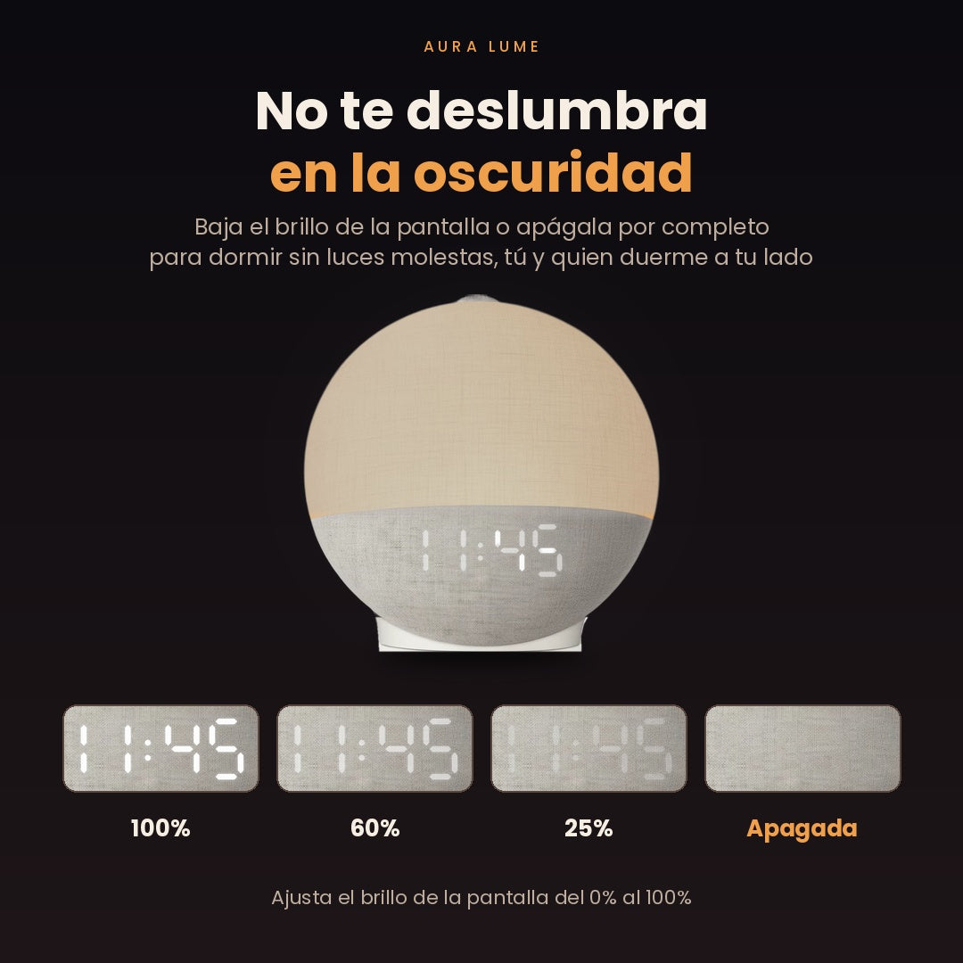 Despertador de amanecer con sonidos para dormir