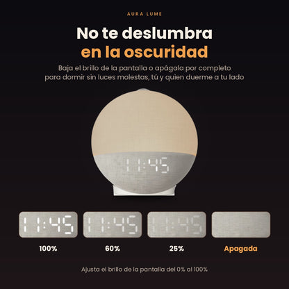Despertador de amanecer con sonidos para dormir